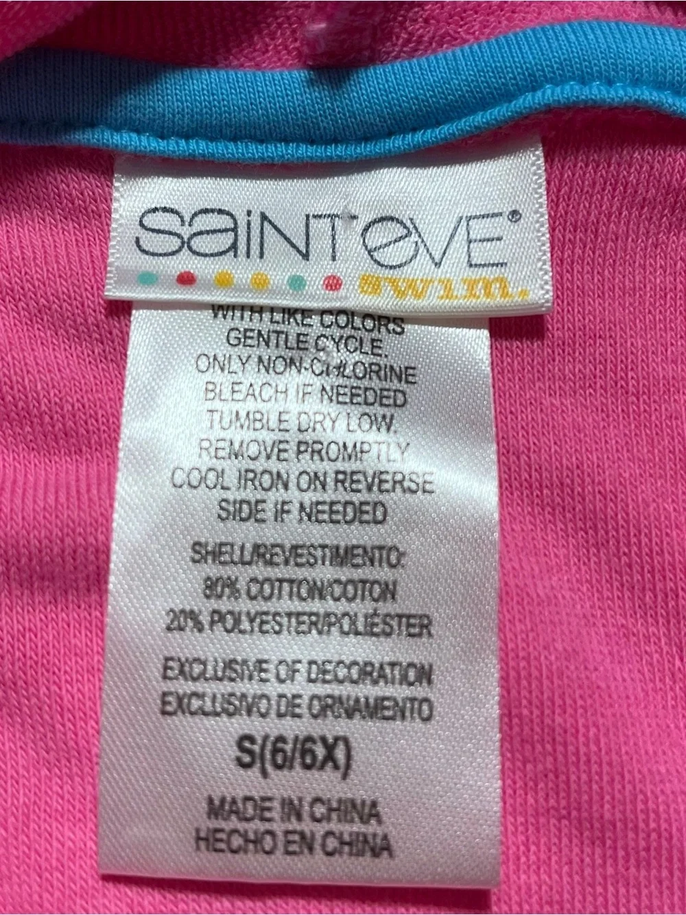 Saint Eve Swim‎ Girls Hooded Unicorn Cover-Up Dress Size 6/6X Pink